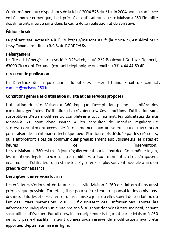 mentions légales page 1